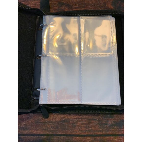 Trading Card Binder With 4-Pocket Pages & Zipper Closure - Lightning & Fire Desi - Picture 4 of 5
